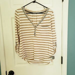 Anthropologie Postmark Striped Henley